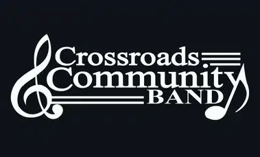 Logo of Crossroads Community Band.
